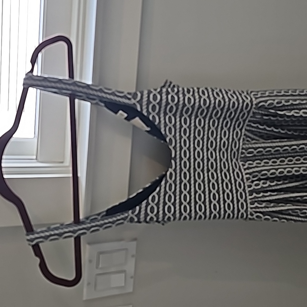 Anthropologie Black and White Mini Dress